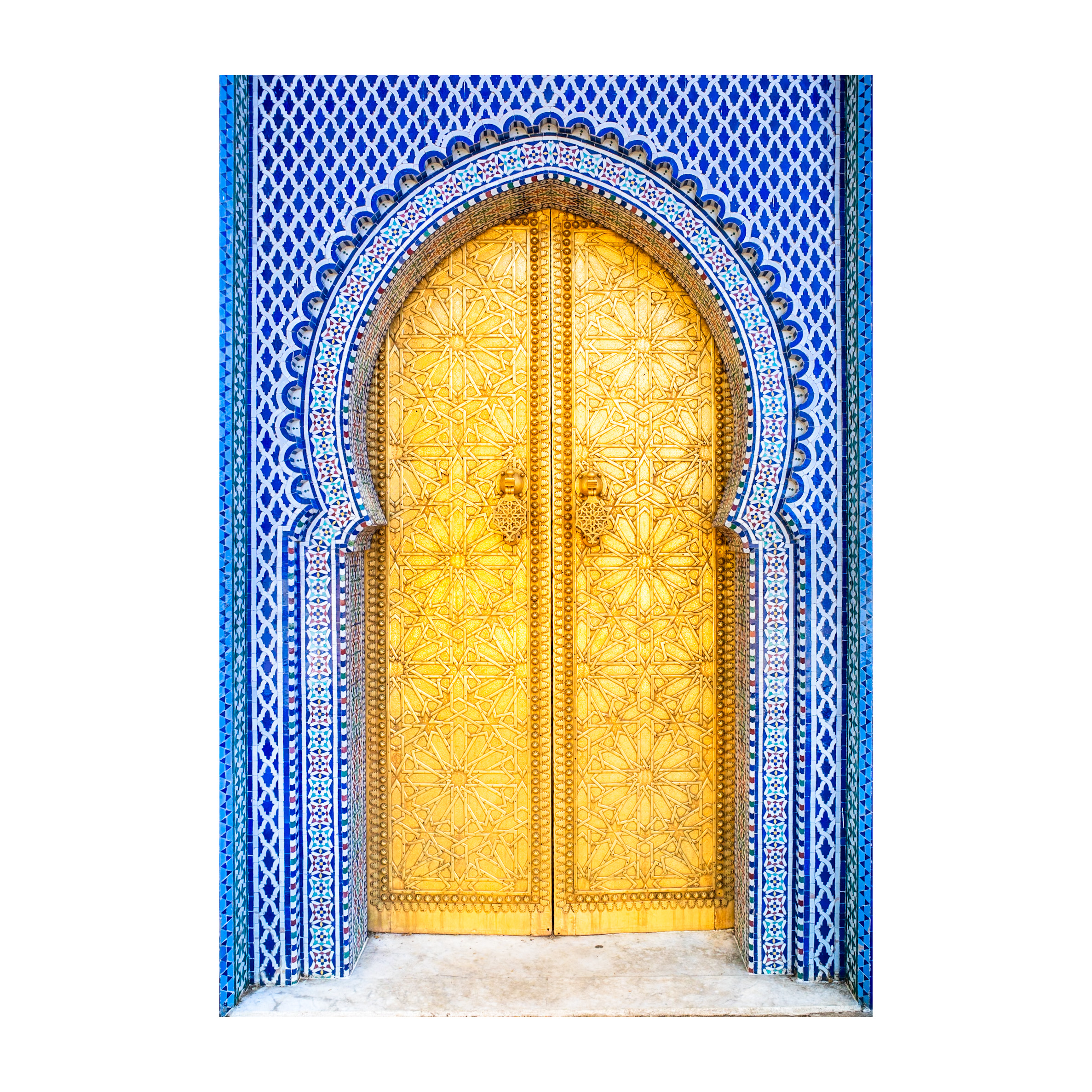 Golden Doors of the Royal Palace in Fès, Morocco - Fine Art Travel Photography Print